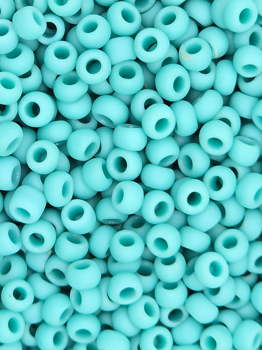 TOHO #8 Seeds - 55F - Opaque Frosted Turquoise - 10 gms