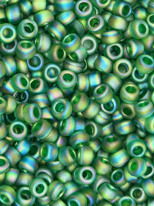 TOHO #8 Seeds - 167BF - Transparent Rainbow Frosted Grass Green - 10 gms