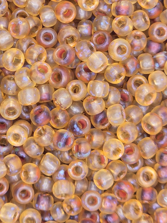 TOHO #8 Seeds - Y301F - HYBRID Frosted Natural Picasso - 10 gms