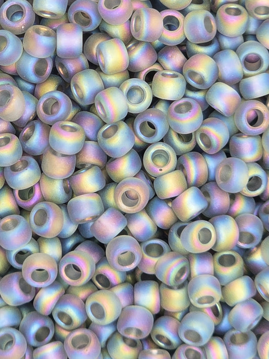 TOHO #8 Seeds - 176BF - Transparent Rainbow Frosted Grey - 10 gms