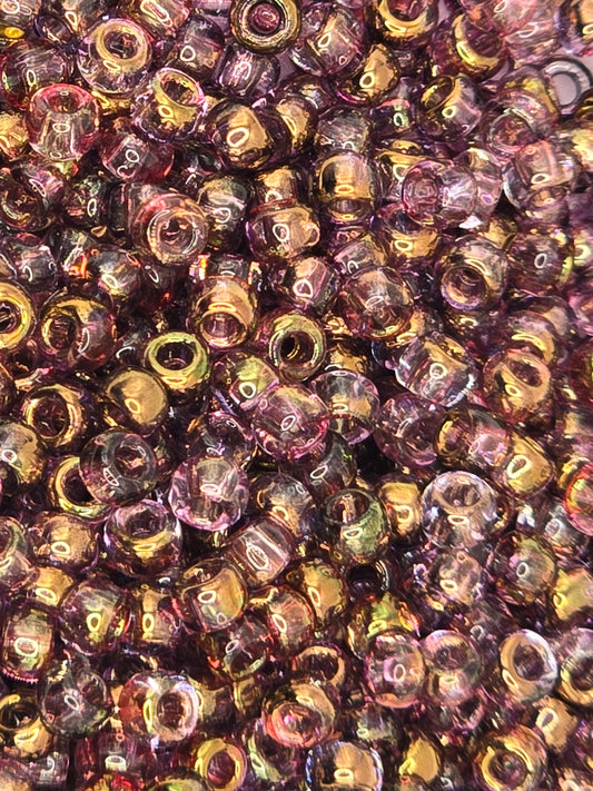 TOHO #8 Seeds - Y251 - HYBRID Dual Lustered Gold/Amethyst - 10 gms