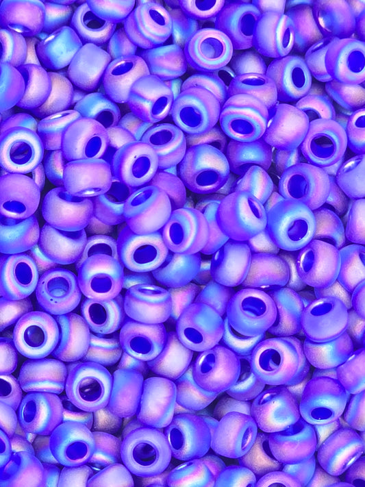 TOHO #8 Seeds - 87DF - Transparent Rainbow Frosted Cobalt - 10 gms