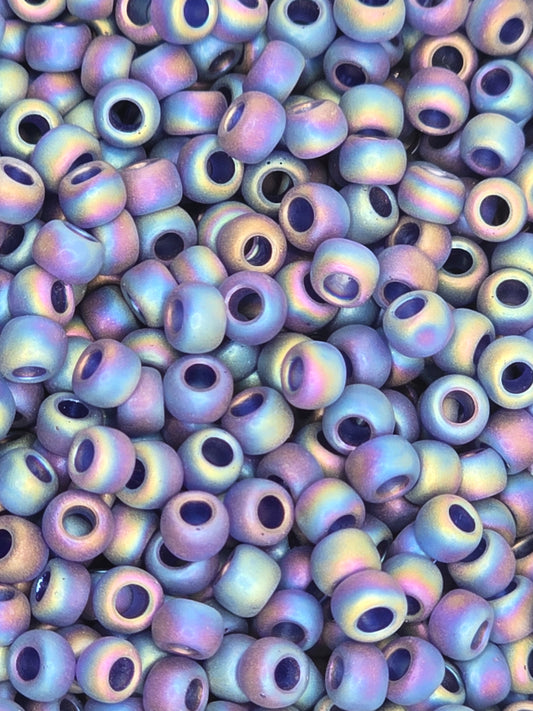 TOHO #8 Seeds - 87F - Transparent Rainbow Frosted Dark Sapphire - 10 gms
