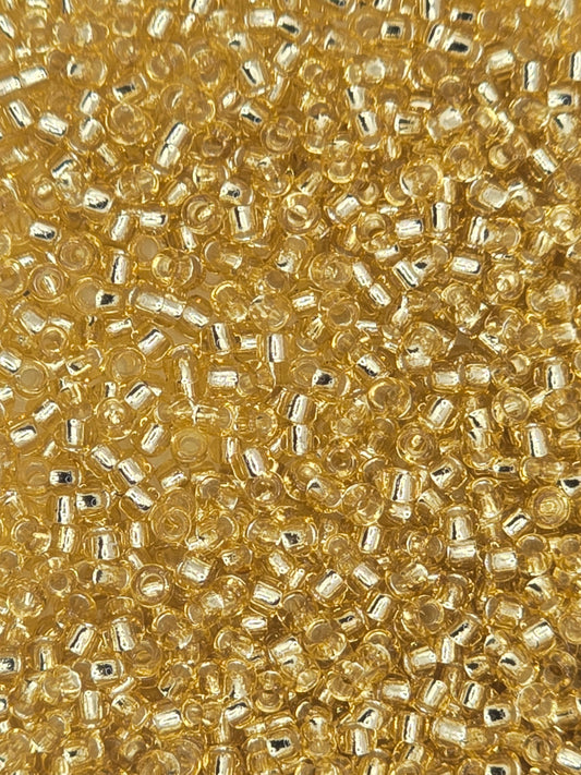 TOHO #15 Seeds - 22A - Silver Lined Light Topaz - 5 gms