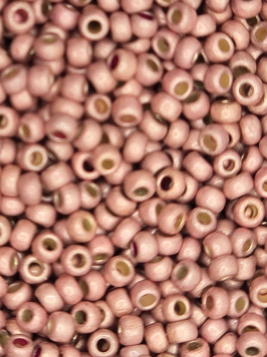 TOHO #11 Seeds - PF552F - Perma Finish Matte Galvanized Peach Coral - 10 gms