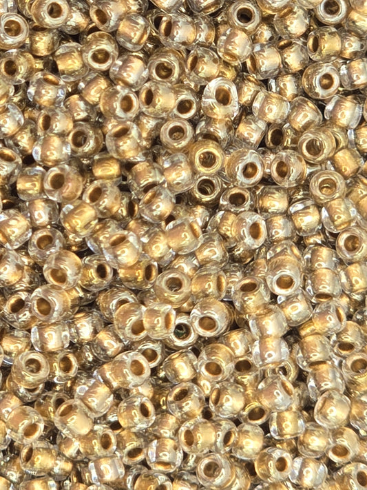 TOHO #11 Seeds - 989 - Gold Lined Crystal - 10 gms