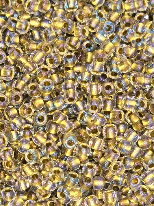 TOHO #11 Seeds -262 - Inside Colour Crystal/Gold Lined - 10 gms