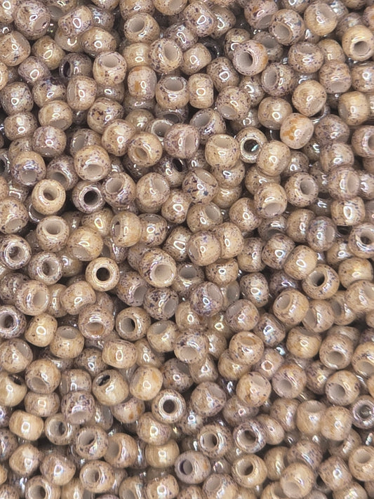 TOHO #11 Seeds - 1201 - Marbled Opaque Beige/Pink - 10 gms