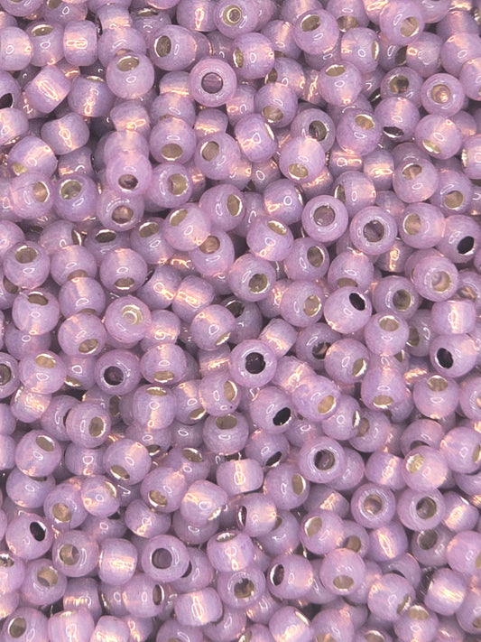 TOHO #11 Seeds - 2108 - Perma Finish Silky Lined Milky Amethyst - 10 gms