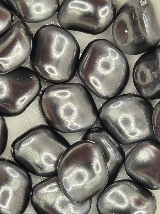 Swarovski 5826 Wave Pearl - 9x8mm - Dark Grey - 10 pcs