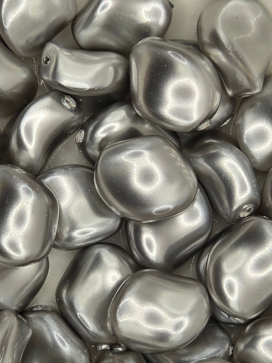 Swarovski 5826 Wave Pearl - 9x8mm - Light Grey - 10 pcs