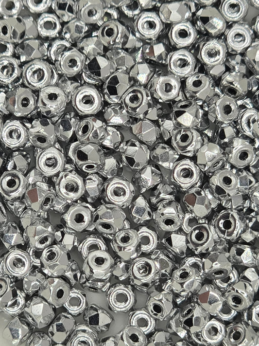 True 2 - 2x3mm Fire Polished Faceted Micro Spacers - Full Labrador - 100 pcs