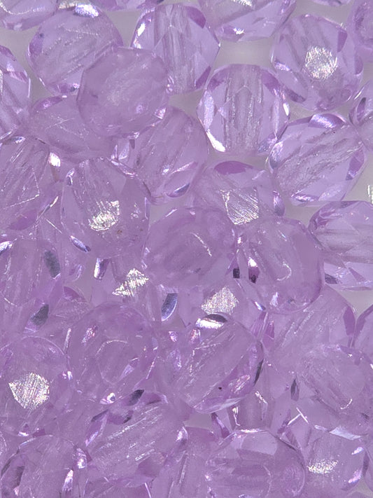 Czech 6mm Fire Polish Facet Rounds - Alexandrite - 25 pcs