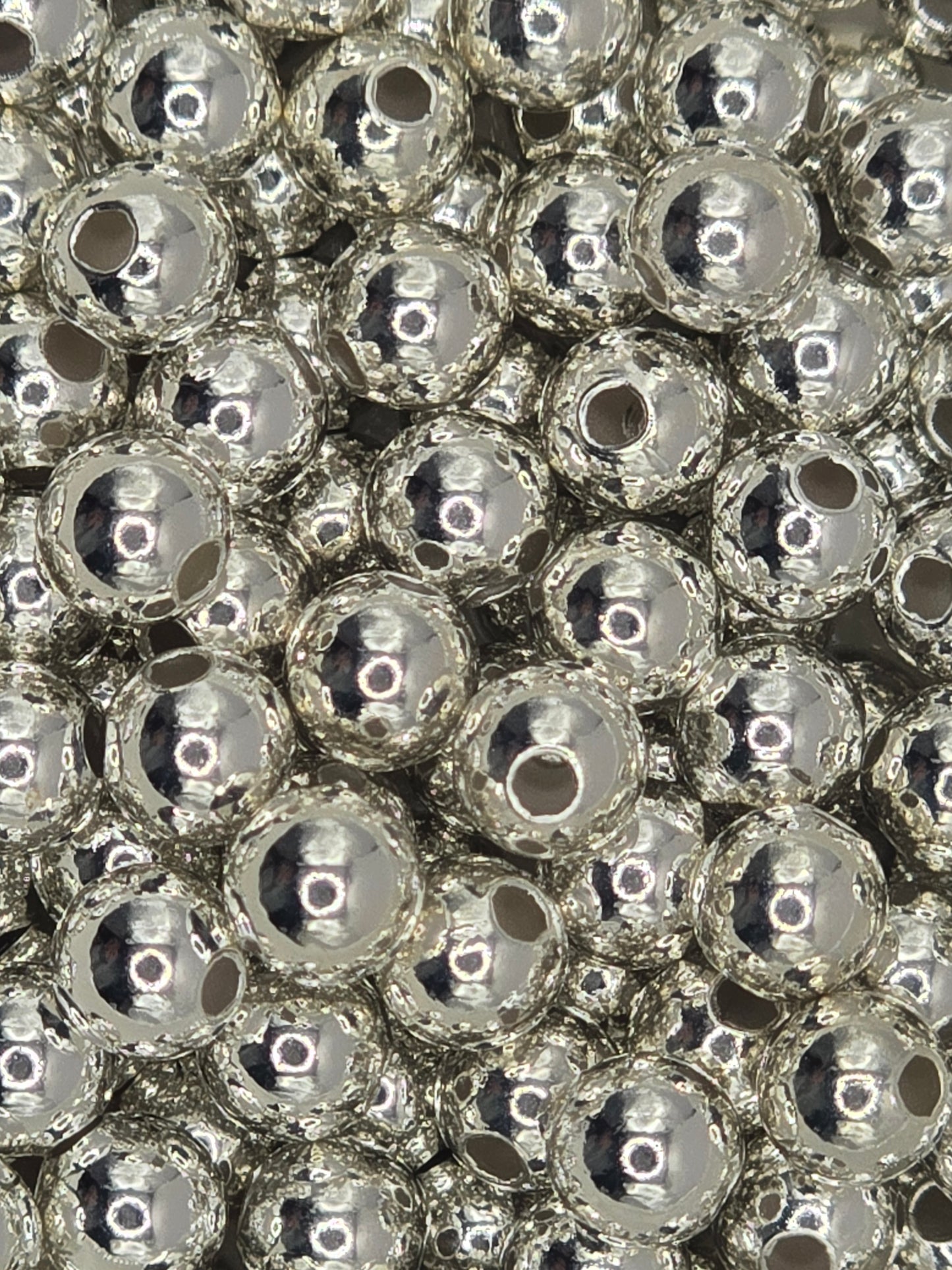 Silver Plate 5mm Round Spacer Beads - Pack 20