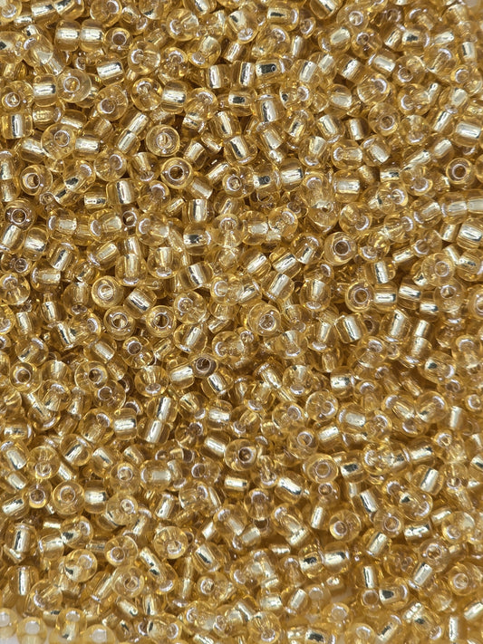 Czech #8 Seeds - Silver Lined Light Gold - 10 grams