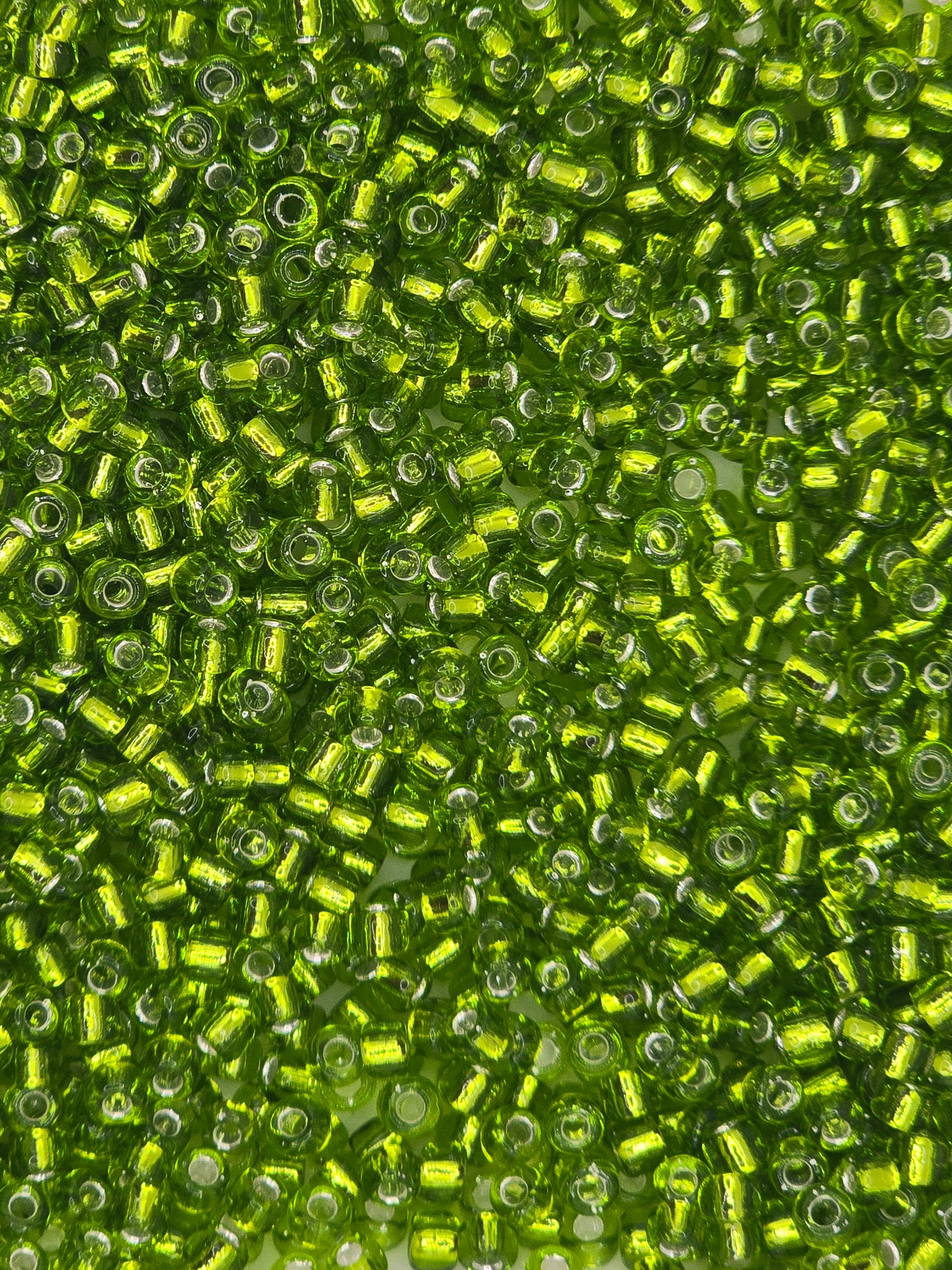 Czech #8 Seeds - Silver Lined Light Green - 10 grams