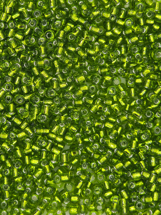 Czech #8 Seeds - Silver Lined Light Green - 10 grams