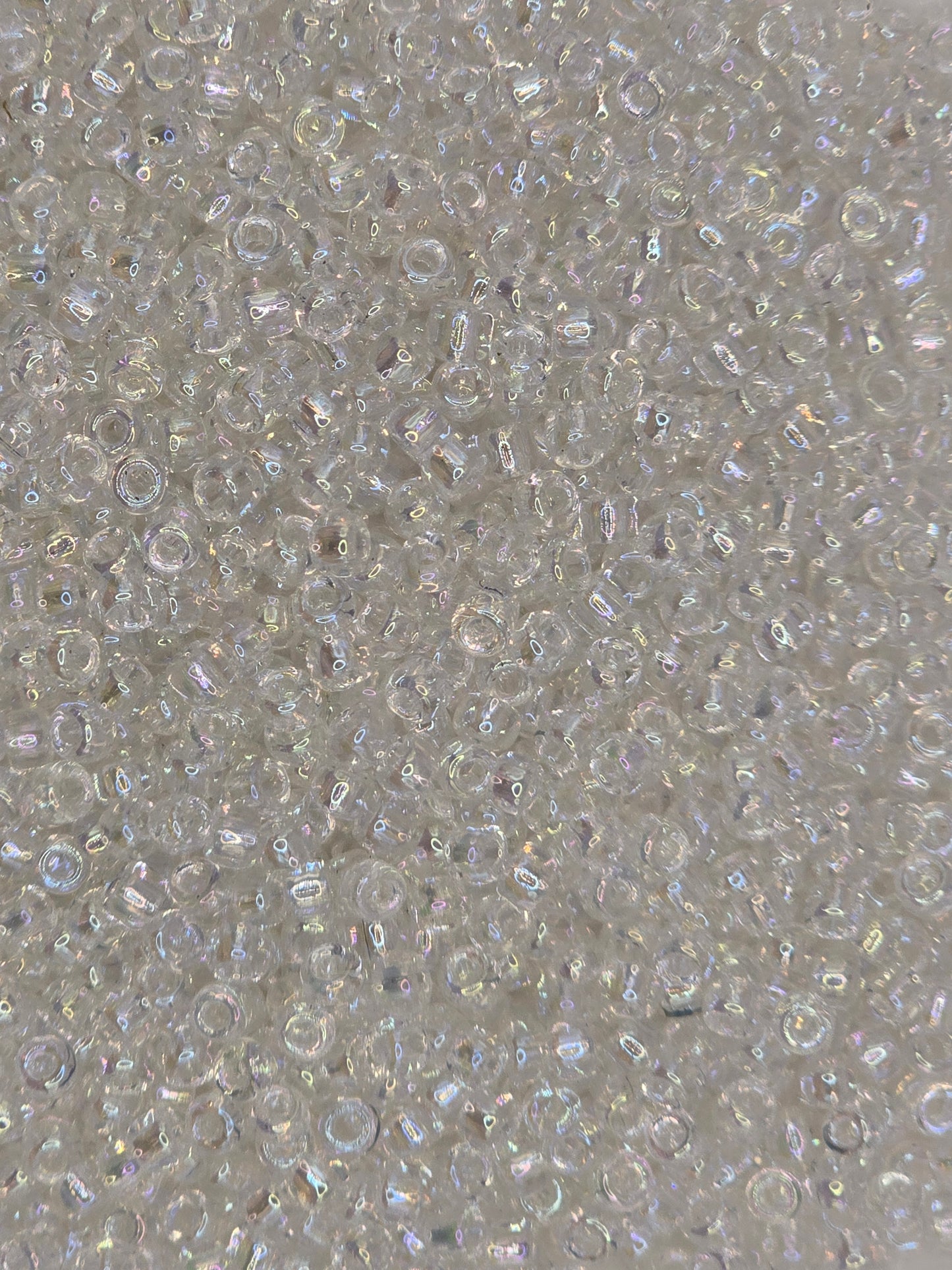 Czech #8 Seeds - Transparent Rainbow Clear - 10 grams