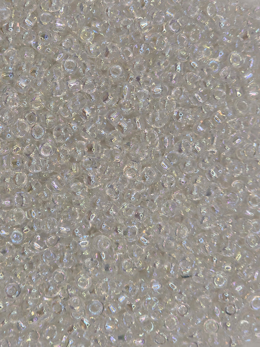Czech #8 Seeds - Transparent Rainbow Clear - 10 grams