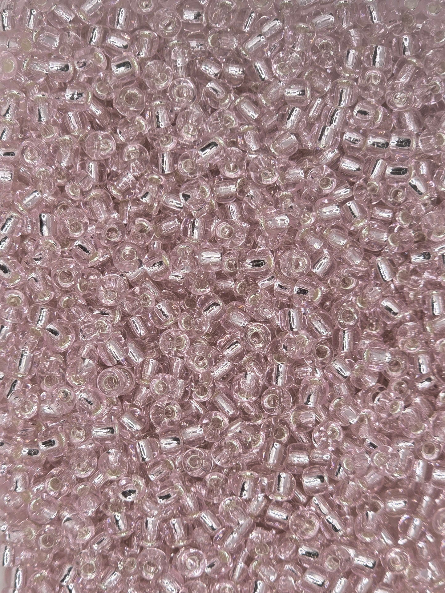 Czech #8 Seeds - Silver Lined Light Pink - 10 grams