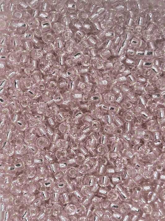 Czech #8 Seeds - Silver Lined Light Pink - 10 grams