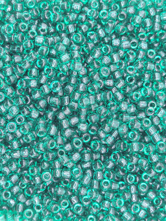 Czech #8 Seeds - Transparent Jade Green - 10 grams