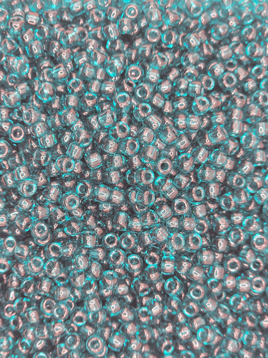 Czech #8 Seeds - Transparent Teal - 10 grams