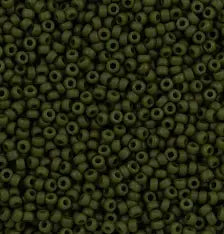 MIYUKI #11 Seed Bead - 11-2049 - Dyed Olive Green - 10 gms