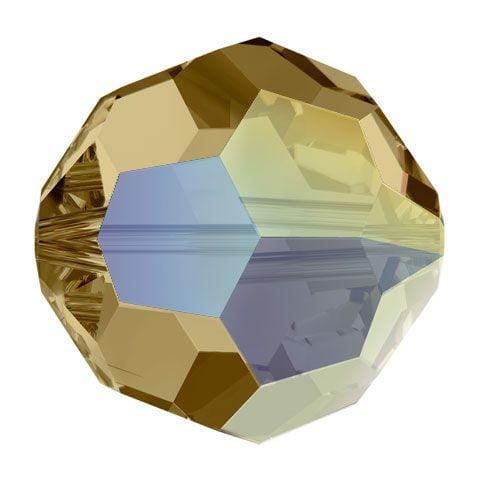 Swarovski 5000 Round - 4mm - Light Colorado Topaz AB - 20 pcs