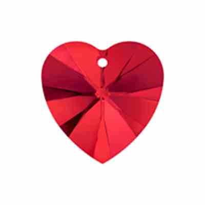 Swarovski 6228 - 10mm - Heart Pendant - Light Siam - Pack 5