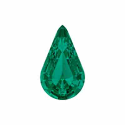 Swarovski 4300 - Pear - 10x6mm - Emerald - Pack 4
