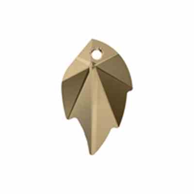 Swarovski 6735 - 25mm - Leaf Pendant - Golden Shadow