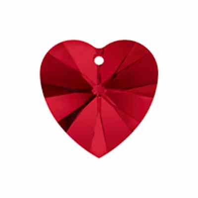 Swarovski 6228 - 14mm - Heart Pendant - Siam - Pack 2