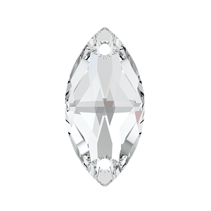 Swarovski 3223 Sew on Stone - 12x6 Navette - Crystal/Foil Back - Pack 5