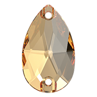 Swarovski 3230 Sew on Stone - 12x7 Drop - Golden Shadow/Foil Back - Pack 5