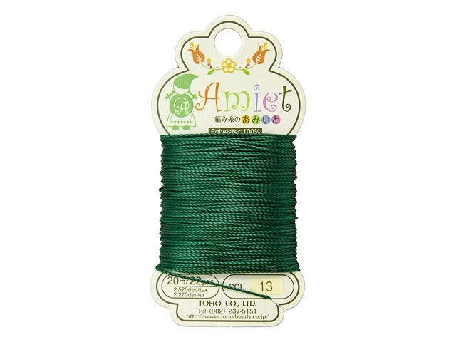 Amiet Beading Cord - 13 - Emerald - 20 metres