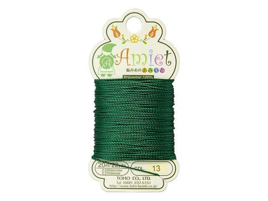 Amiet Beading Cord - 13 - Emerald - 20 metres