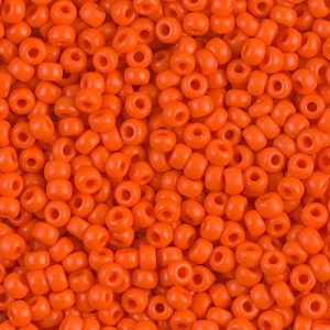 MIYUKI #11 Seed Bead - 11-406 Opaque Orange - 10 gms