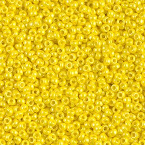 MIYUKI #11 Seed Bead - 11-422 Opaque Yellow Luster - 10 gms