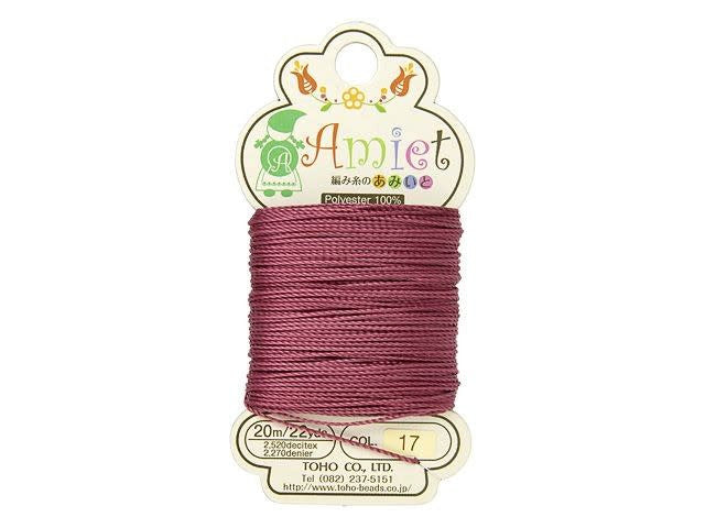 Amiet Beading Cord - 17 - Burgundy - 20 metres