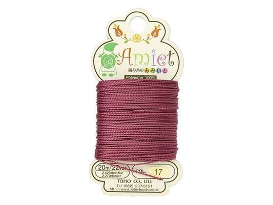 Amiet Beading Cord - 17 - Burgundy - 20 metres