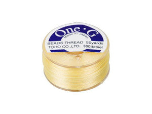 Toho One-G Beading Thread - 50 yards - Light Yellow