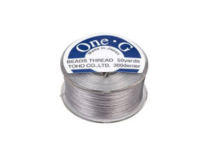 Toho One-G Beading Thread - 50 yards - Light Grey