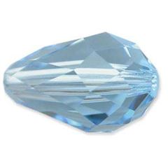 Swarovski 5500 - 9x6mm - Vertical Drop Bead - Aquamarine - Pack 2