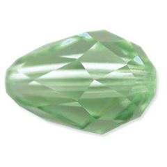 Swarovski 5500 - 9x6mm - Vertical Drop Bead - Peridot - Pack 2