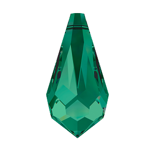 Swarovski 6000 - 15x7.5mm Drop Pendants - Emerald - Pack 2