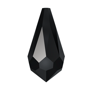 Swarovski 6000 - 11x5.5mm Drop Pendants - Jet - Pack 2