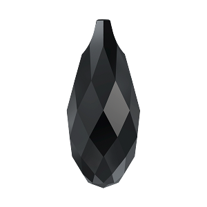 Swarovski 6010 - 11x5.5 - Briolette Pendant - Jet - Pack 2