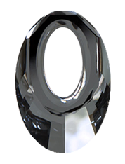 Swarovski 6040 - 30mm - Helios Pendant - Silver Night
