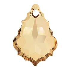 Swarovski 6090 - 38mm - Baroque Pendant - Golden Shadow